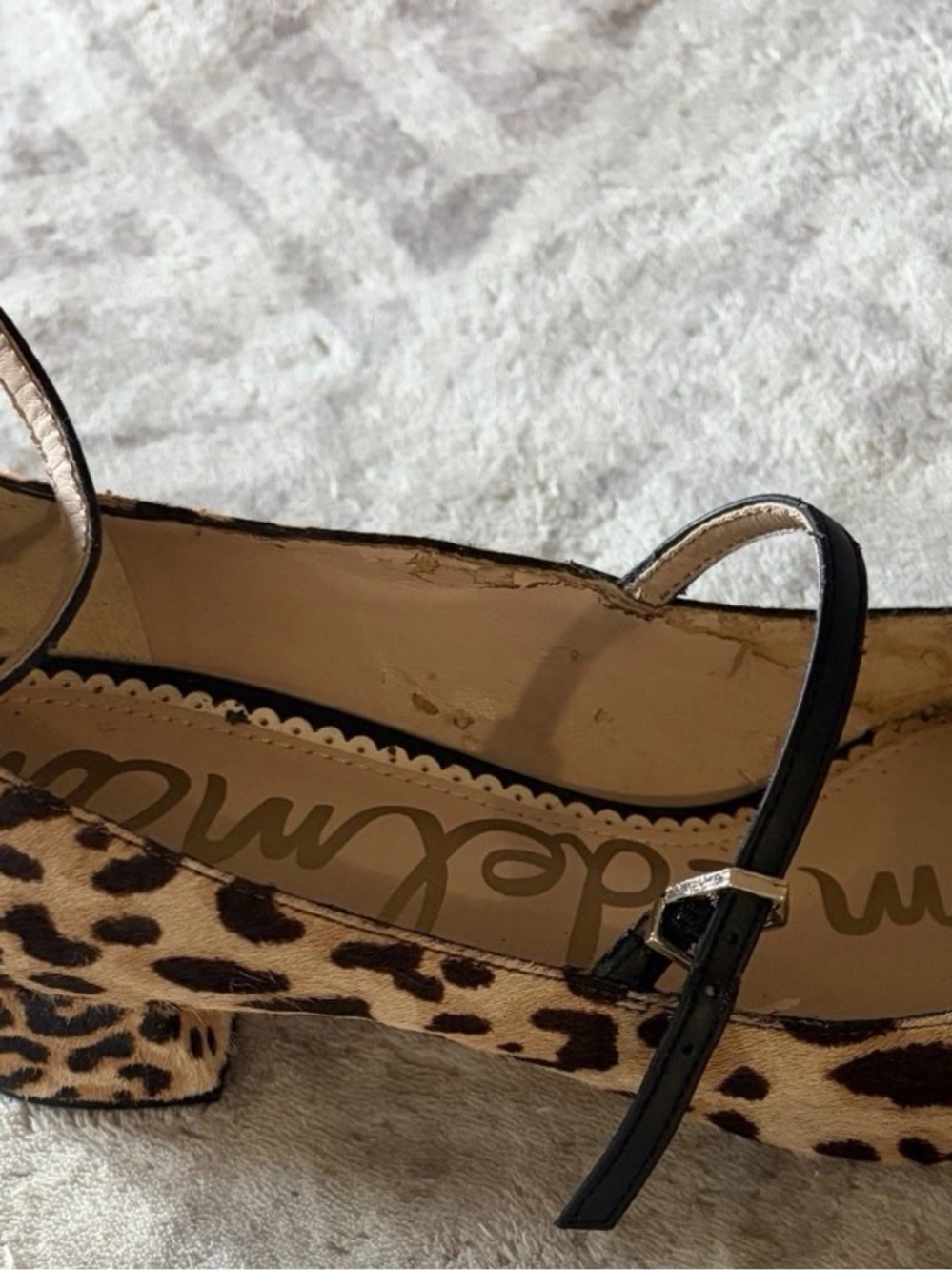 Sam Edelman Leopard Print Pointed Slingback Heels in Tan and Black - Picture 9 of 12